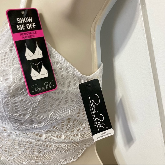 Bralette Lightly lined Semi-sheer Lace Medium and Large - Picture 6 of 16